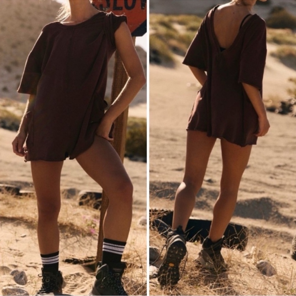 Free People Brown Jumpsuit